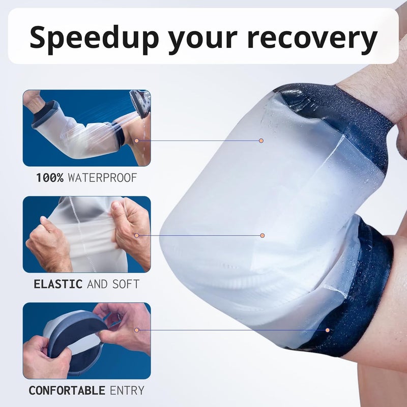 FIGHTECH PICC Line Shower Cover | Available in 3 Sizes | Reusable IV & PICC Line Sleeve | Waterproof Cast Cover for Elbow | PICC Line Covers for Upper Arm Wound (Weight: 170-250 pounds) - Image 4